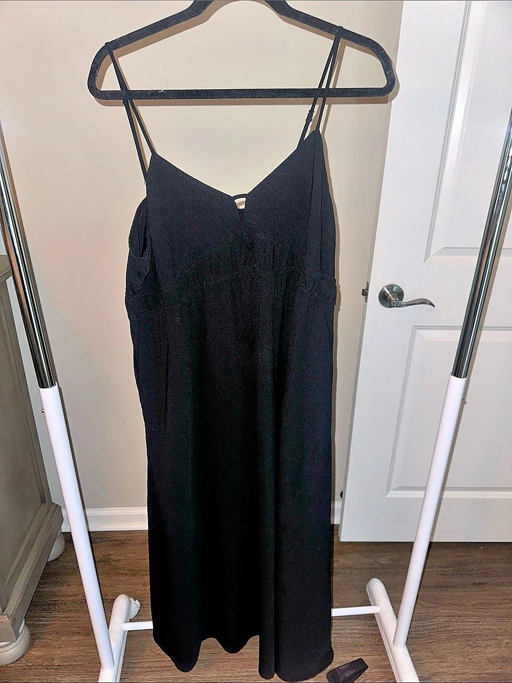 A New Day Midi Slip Dress Black